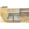 Image 3 : 2 DESKS WITH CUBICLE WALLS OFFICE WORK SPACE SYSTEM