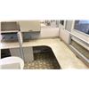 Image 2 : 2 DESKS WITH CUBICLE WALLS OFFICE WORK SPACE SYSTEM