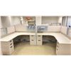 Image 2 : 2 DESKS WITH CUBICLE WALLS OFFICE WORK SPACE SYSTEM