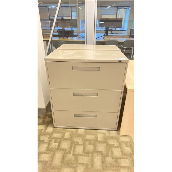 GLOBAL 3 DRAWER LATERAL FILING CABINET