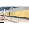 Image 3 : 3 NATURAL FINISH WALL MOUNT OFFICE CABINETS APPROX. (2) 53" X 16" X 14" (1) 40" X 16" X 14"