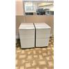 Image 1 : 2 SMALL GREY MOBILE 3 DRAWER FILING CABINETS