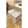 Image 2 : 2 SMALL GREY MOBILE 3 DRAWER FILING CABINETS