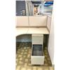 Image 3 : SINGLE DESK WITH CUBICLE WALLS OFFICE WORK STATION SYSTEM