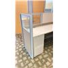 Image 4 : SINGLE DESK WITH CUBICLE WALLS OFFICE WORK STATION SYSTEM