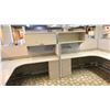 Image 3 : 6 DESKS DOUBLE SIDED WITH CUBICLE WALLS OFFICE WORK STATION SYSTEM