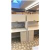 Image 3 : 4 DESKS DOUBLE SIDED WITH CUBICLE WALLS OFFICE WORK STATION SYSTEM