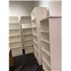 Image 2 : GROUP OF 4 WHITE FINISH ASSORTED BOOKSHELVES