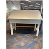 Image 1 : LARGE BLUE PRINT TABLE (WHITE)  - APPROX. 66" ACROSS X 31" WIDE X 55" HIGH