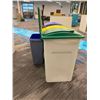 Image 3 : GROUP OF 4 COLOR CODED ASSORTED RECYCLING BINS