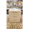 Image 2 : 2 GLOBAL 3 DRAWER LATERAL FILING CABINETS WITH FITTED LAMINATE TABLE TOP