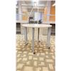 Image 1 : ROUND 3FT DIAMETER TOP MOBILE ADJUSTABLE HEIGHT OFFICE TABLE