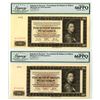 Image 1 : Bohemia & Moravia. National Bank of Bohemia & Moravia, 1942, Specimen Banknote Pair.