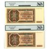 Image 2 : Bohemia & Moravia. National Bank of Bohemia & Moravia, 1942, Specimen Banknote Pair.