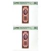 Image 1 : China. Bank of Taiwan, 1955, "Kinmen" Branch Sequential Issued Banknote Pair.