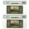 Image 2 : Czechoslovakia. Republic of Czechoslovakia, ND (1945), Issued Banknote Pair.