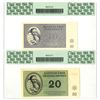 Image 2 : Czechoslovakia. Theresienstadt Ghetto, 1943, Issued Banknote Pair.