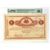 Image 1 : Dominican Republic. Deuda Consolidada, 1876, Issued Banknote.