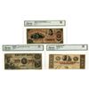 Image 1 : GA. Georgia Obsolete Banknote from Various Issuers, 1856 to 1862, Issued Banknote Trio.
