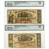 Image 1 : MI. Mississippi Central Rail-Road Co., January 1, 1862, Obsolete Banknote Pair.