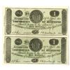Image 1 : VA. Corporation of Richmond, 1861, Uncut Pair of Facsimile Rebel Shinplaster Obsolete Notes.