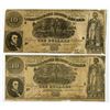 Image 1 : VA. C.S.A., $10, September 2, 1861, T-30, Issued Banknote Pair.