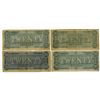 Image 2 : VA. C.S.A., $20, February 17, 1864, T-67 Issued Banknote Quartet.