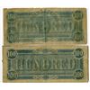 Image 2 : VA. Confederate States of America, $100, February 17, 1864, Issued Banknote Pair.