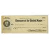 Image 1 : U.S., Treasurer of the United States, War Finance Department, 1925, I/U Check