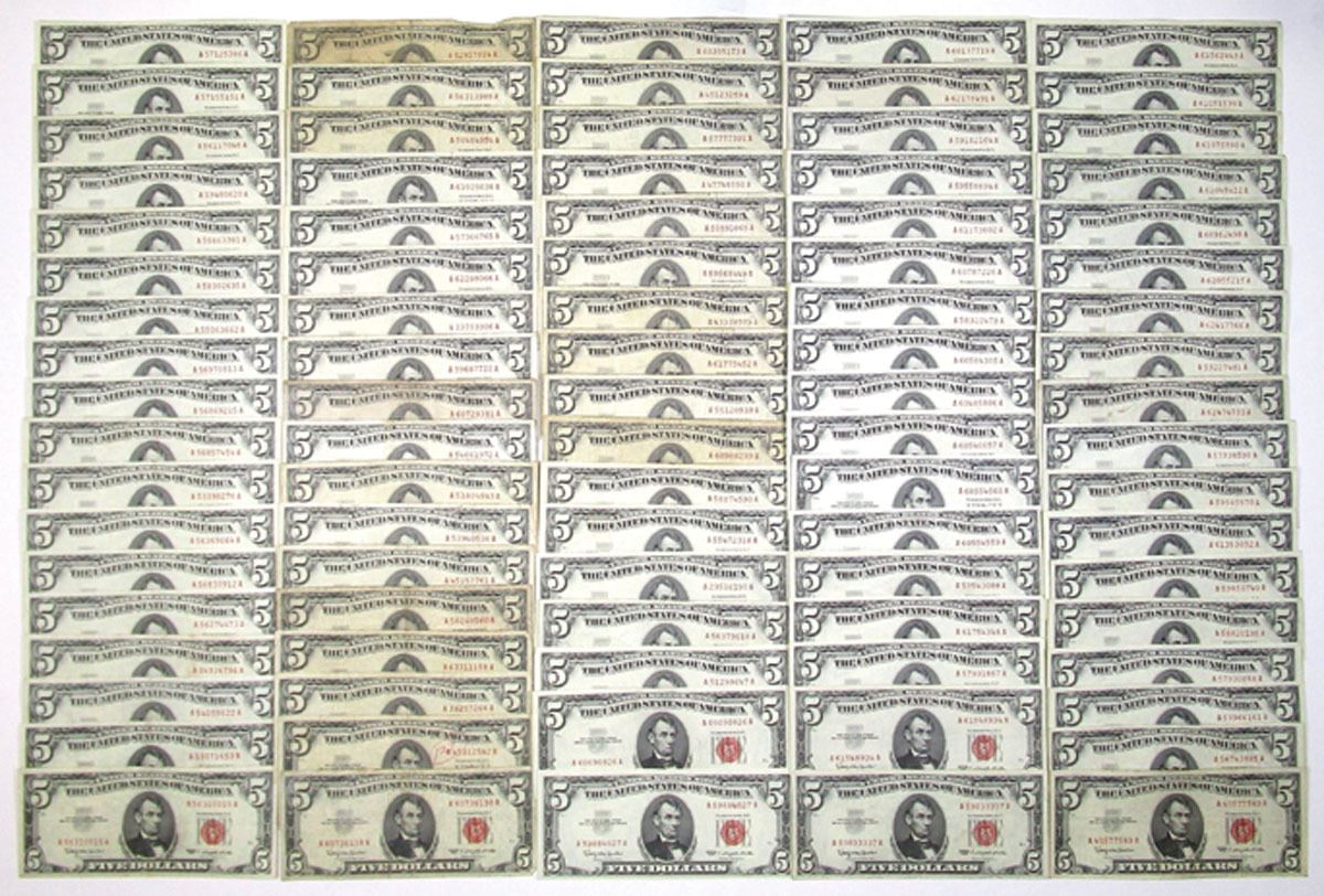 U.S. Note - Legal Tender, $5 Series of 1963, Fr.# 1536, Issued Group of ...