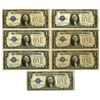 Image 1 : U.S. Silver Certificate, $1, Series of 1928A, Fr.# 1601, Issued Group of 7 Banknotes.