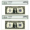 Image 1 : U.S. Silver Certificate, $1, Fr. 1606, Series of 1934, Issued Banknote Pair.