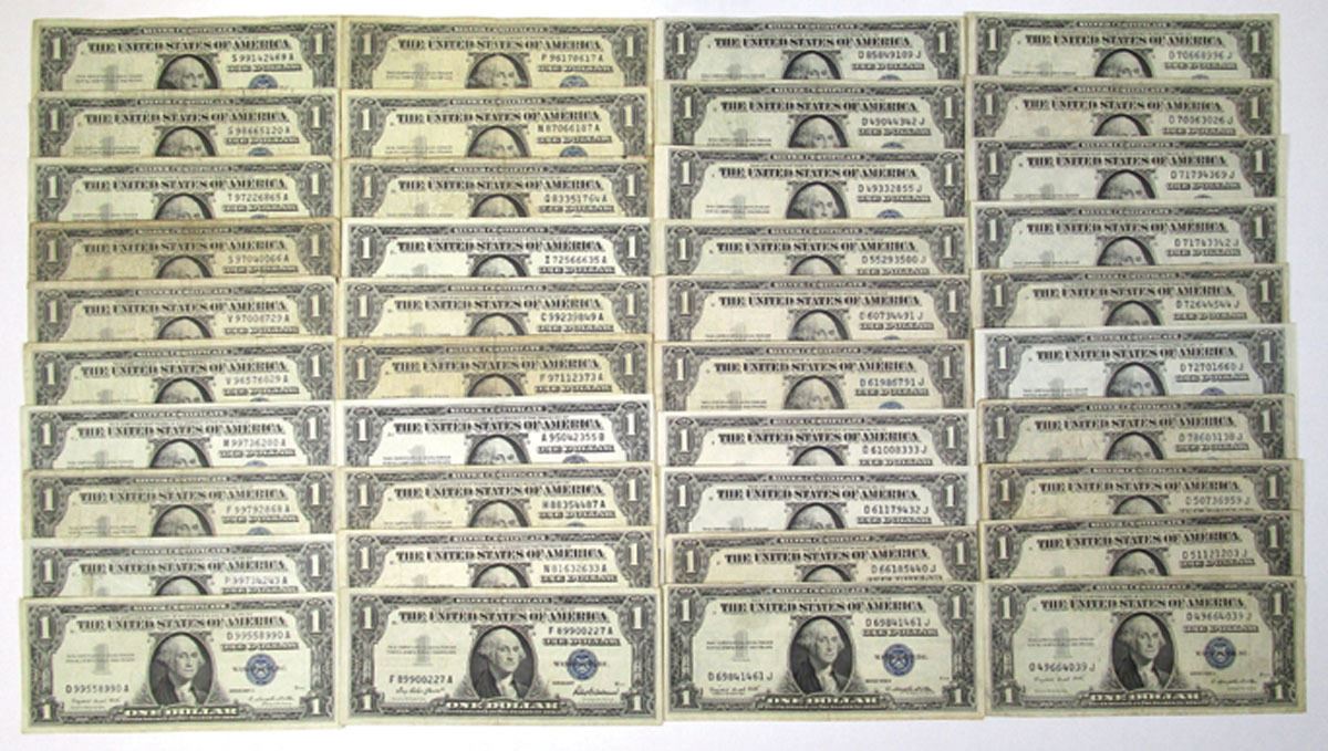 D C U S Silver Certificate $1 Series 1935C through Series 1977B D C U S Silver Certificate $1 Series 1935C through Series 1977B