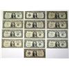 Image 1 : U.S. $1 Silver Certificate Set of 13 Different Varieties, Series of 1928 to Series of 1957B, Issued 