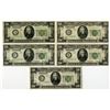 Image 1 : U.S. Federal Reserve Notes, $20, Series of 1928B, Issued Group of 5 Banknotes.