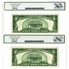 Image 2 : VA., Federal Reserve Notes, $5, Series of 1934, Fr.# 1956m-E DGS Mule, Sequential Issued Banknote Pa