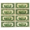 Image 2 : U.S. Federal Reserve Notes, $20, Series of 1934A, Issued Group of 8 Banknotes.