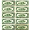 Image 2 : U.S. Federal Reserve Notes, $10, Series of 1950, Issued Group of 10 Banknotes and Star Notes.