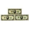 Image 1 : U.S. Federal Reserve Notes, $20, Series of 1950A, Issued Group of 3 Star Notes.