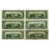 Image 2 : U. S. Federal Reserve Notes, $20, Series of 1950A, Issued Group of 6 Star Notes.