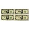 Image 1 : U.S. Federal Reserve Notes, $20, Series of 1950B, Issued Group of 4 Star Notes.