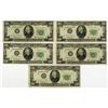 Image 1 : U.S. Federal Reserve Notes, $20, Series of 1950D, Issued Group of 5 Star Notes.
