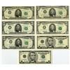 Image 1 : U.S. Federal Reserve Notes, $5, Series of 1963 to Series of 2001, Issued Group of 7 Star Notes.
