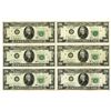 Image 1 : U.S. Federal Reserve Notes, $20, Series of 1963A, Fr.# 2066E*, Issued Group of 6 Star Notes.