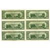 Image 2 : U.S. Federal Reserve Notes, $20, Series of 1963A, Fr.# 2066E*, Issued Group of 6 Star Notes.