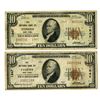 Image 1 : NY. National Bank of Cohoes, New York. $10 Series of 1929, T1 and T2, Ch#1347, Issued Banknote Pair.