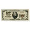 Image 1 : PA. Farmers and Traders National Bank of Westfield, Pennsylvania, $20, Series of 1929, Ch#9513, Issu