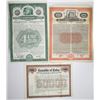 Image 1 : Cuba. Cuba Banking and Real-estate Specimen Bond Trio, 1904 to 1944.