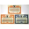 Image 1 : NJ. Central Leather Co., 1905 to 1925 Specimen Gold Coupon Bond Trio