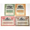 Image 1 : Canada. Canadian Pacific Railway Co., 1920, Specimen (Coupon and Registered) Bond Quartet.